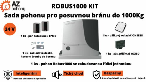 Robus1000 KIT - sada pohonu Nice pro posuvnou bránu do 1000 kg